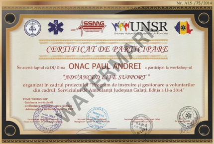 Diplomă de Advanced Life Support