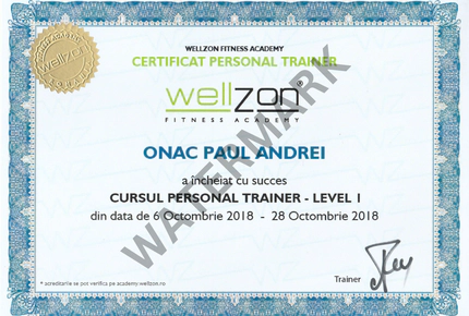 Diplomă de Personal Trainer